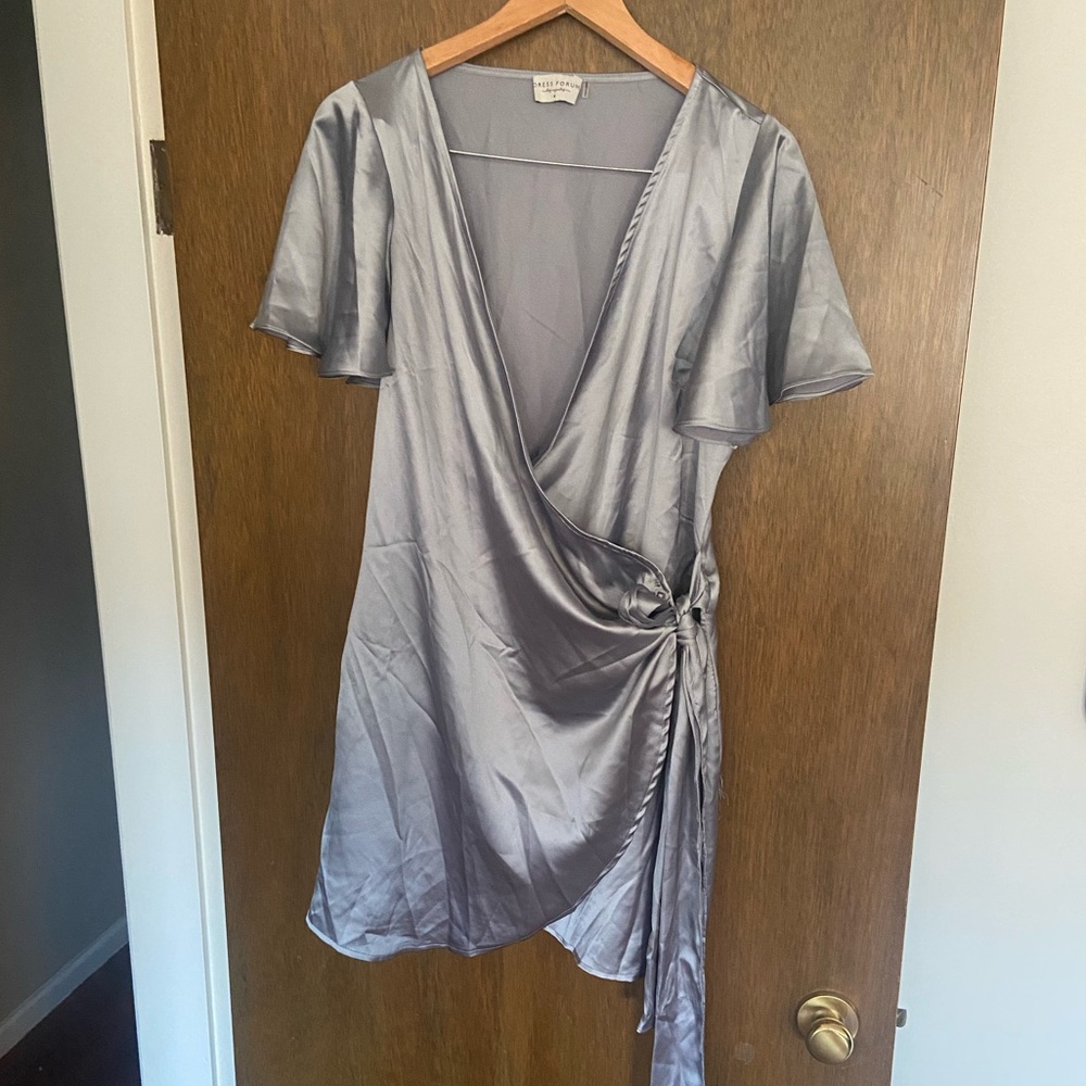 Dress Forum Satin Grey Dress